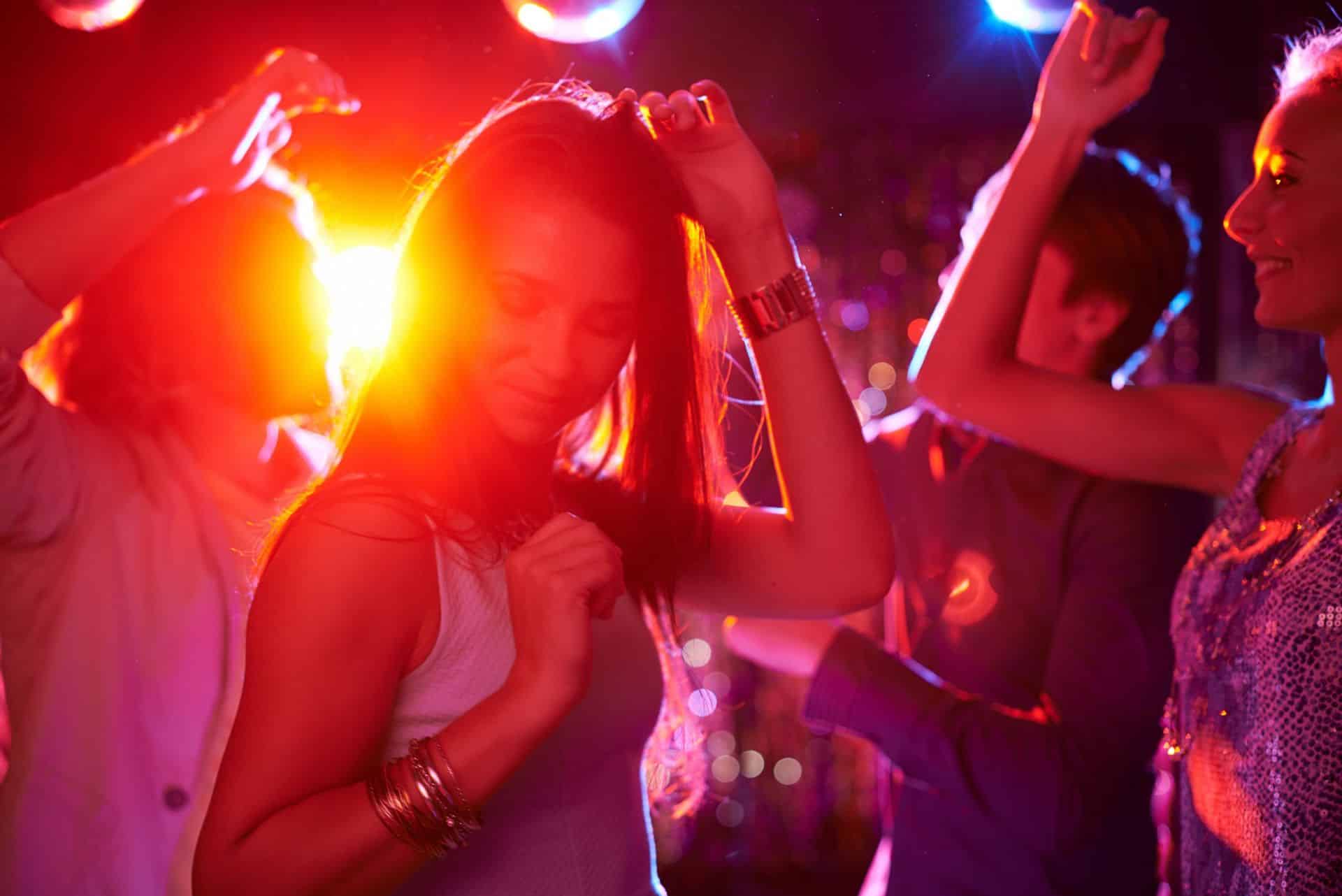 Dancers in warm stage light